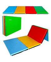 BalanceFrom Fitness 120 x 48" Folding Gymnastics Exercise Mat, Multi (2 Pack)