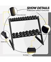 BalanceFrom Fitness Pound Neoprene Coated Dumbbell Set with Stand