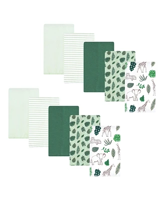 Hudson Baby Flannel Burp Cloth 10pk, Jungle, One Size