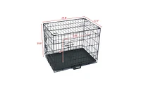 Slickblue Pet Kennel – Folding Steel Crate for Cats and Dogs, Wire Metal Playpen