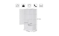 Slickblue 8-Cube Stackable Plastic Organizer Storage Unit