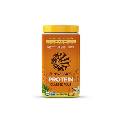 Sunwarrior Classic Plus Protein Powder, Plant-Based Protein, Sunwarrior, Vanilla Flavor, 750gm (30 Servings)