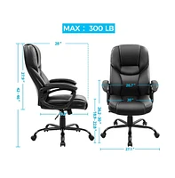 Yaheetech Faux Leather Executive Office Chair Computer Desk Chair