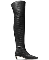 Michael Kors Women's Cosmo Croco-Embossed Over-The-Knee Boots