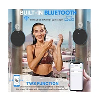 Pyle Portable Wireless Bluetooth Streaming Mini Speaker With IPX7 Waterproof Rating & Built-in Microphone
