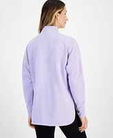 Id Ideology Women's Stand Collar Quarter-Zip Long-Sleeve Top, Created for Macy's