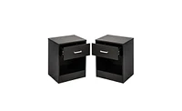 Slickblue 2-Piece Nightstands with Drawer for Stylish Bedroom Storage