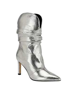 Guess Women's Narissa Pointy Toe Western Heeled Scrunch Booties
