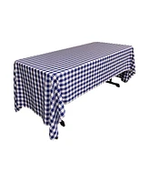 Slickblue Polyester Gingham Checkered Tablecloth – 60 x 126 Inch Rectangular