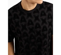 A|X Armani Exchange Men's Flocking Logo T-Shirt