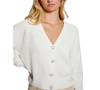 Guess Women's Riley Sequined Cardigan