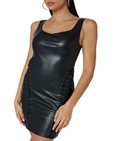 Guess Women's Justine Faux-Leather Bodycon Dress - Jtmu