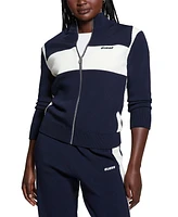 Guess Women's Michela Colorblocked Zip-Front Sweater