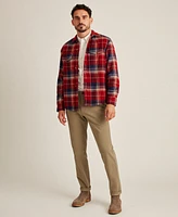 Bonobos Men's Long Sleeve Button-Front Fleece-Lined Plaid Shirt Jacket