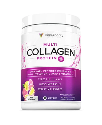 Vitauthority Multi Collagen Protein Plus, Pink Lemonade, Vitauthority, 30 Servings