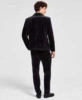 Tinsel Mens Regular Fit Velvet Suit Separates