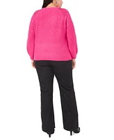 Vince Camuto Plus Size Sequin Raglan-Sleeve Crewneck Sweater