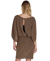 Jessica Howard Women's Open-Back Dolman-Sleeve Elastic-Waist Dress