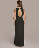 Donna Karan New York Women's Rhinestone Trimmed Gown