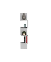 Roy Corner Floating Shelf, Modern 4-Tier Display