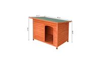 Slickblue Waterproof Wood Dog House – Durable Pet Shelter for All Weather