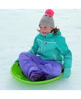 Flexible Flyer Flying Saucer 26" Plastic Snow Sled for Kids and Adults, Blue