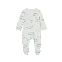 Cotton On Baby Boys Organic Pointelle Zip All One Romper