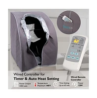 SereneLife Compact & Portable Infrared Sauna With Foldable Chair and Foam Floor Cushion (Gray)