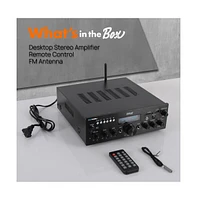 Pyle Bluetooth Home Stereo Amplifier Receiver With Fm Radio, MP3/Usb/Sd Readers, 200 Watt