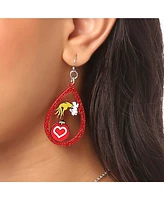 Dr. Seuss Dr Seuss Grinch Hand Heart Ornament Dangle Earrings