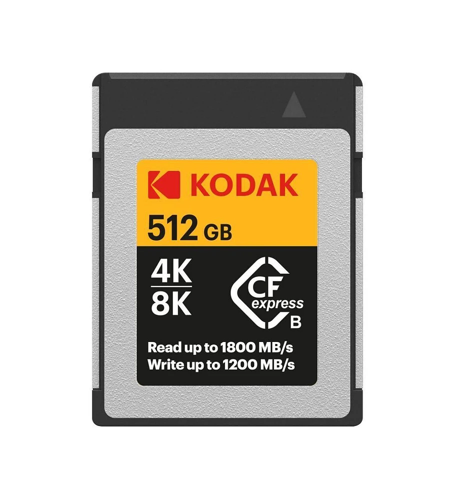 Kodak CFexpress Type B 512GB Memory Card R1800MBPS W1200MBPS (EKMCFX512GK)