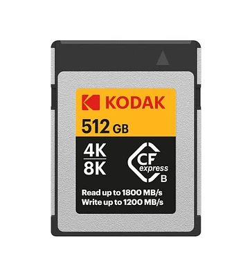 Kodak CFexpress Type B 512GB Memory Card R1800MBPS W1200MBPS (EKMCFX512GK)