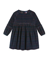 Andy & Evan Toddler Girls Toddler/Child Red Plaid Stretch Cord Ruffle Dress