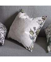 Designers Guild Glynde Zinc Cotton, Linen Embroidered Decorative Pillow