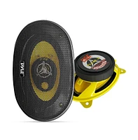 Pyle 4'' x 6'' Three-Way Car Speakers, 180 Watt