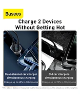 Baseus Car Charger 65W Dual Port Cigarette Lighter Car Charger