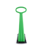 Slippery Racer Kid Foldable Downhill Outdoor Winter Ski Scooter Snow Sled, Green