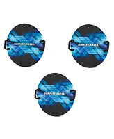 Slippery Racer Downhill Zeus Kids Foam Saucer Disc Snow Sled, Midnight (3 Pack)