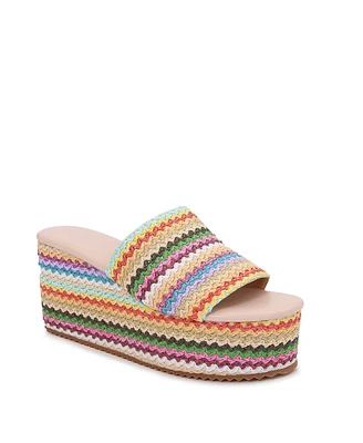 Berness Amber02 Multicolor Platform Sandal