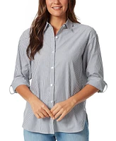 Gloria Vanderbilt Petite Amanda Cotton Button-Front Shirt