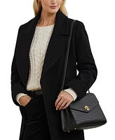 Lauren Ralph Embossed Leather Farrah Satchel