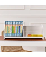 ECR4Kids Tabletop Book Display, Adjustable, Grey Wash