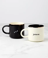 Kate Spade Yawn Zzz Mugs, Set of 2