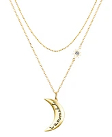 Unwritten Cubic Zirconia "I Love You to the Moon and Back" Layered Pendant Necklace Set