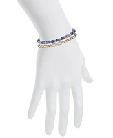 Unwritten Sodalite Stretch and Infinity Bolo Bracelet Set