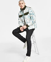 Sun + Stone Men's Wilderness Patterned Puffer Jacket, Exclusively at Macy's