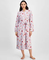 Charter Club Women's Cotton Floral Long Robe