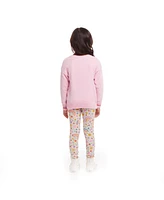 Andy & Evan Toddler Girls Toddler/Child Chenille Sweater Printed Legging Set