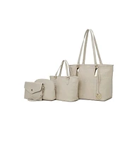 Mkf Collection Arya Signature Tote Bag, Mini Tote, Pouch and Wristlet by Mia K