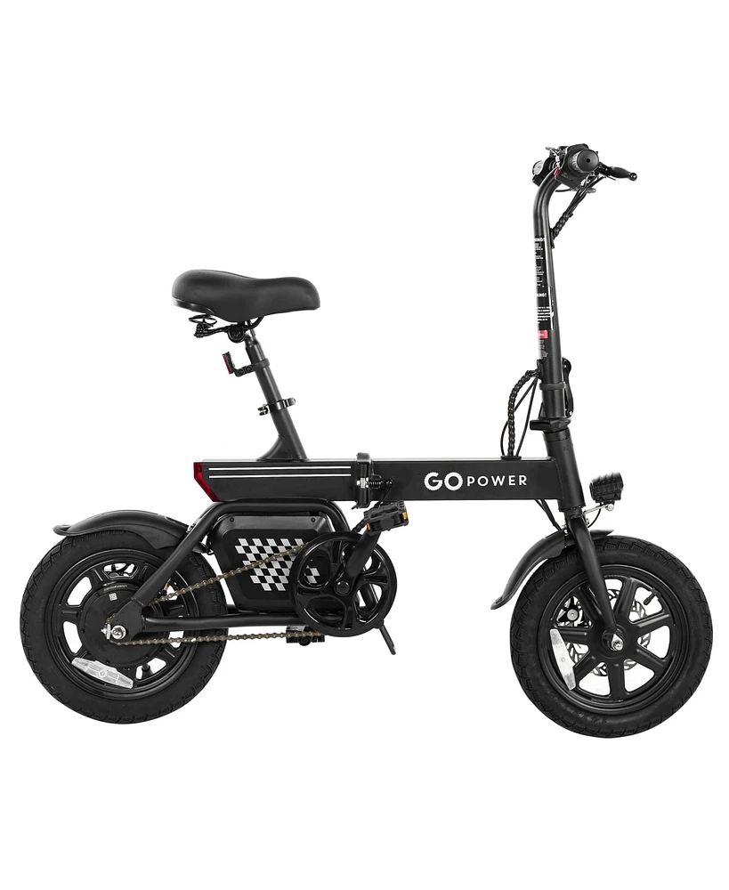 GoPowerBike GoLite Electric Bike | Compact Foldable Design | 16 mph Top Speed - 30 mile Range | 3 Riding Modes | Class 1 and 2 eBike
